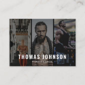 Professionele Fitness Coach Social Media 3 Foto Visitekaartje (Voorkant)