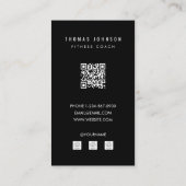 Professionele Fitness Coach Social Media Influence Visitekaartje (Achterkant)