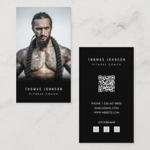 Professionele Fitness Coach Social Media Influence Visitekaartje