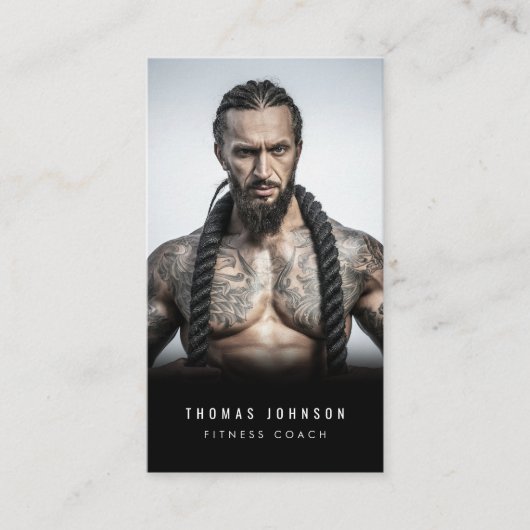 Professionele Fitness Coach Social Media Influence Visitekaartje (Voorkant)