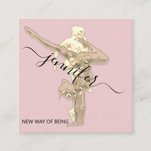 Professionele fitness Danch Gold Couch roze Vierkante Visitekaartje (Voorkant)