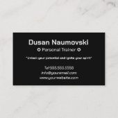 Professionele Fitness en Gym Personal Trainer Visitekaartje (Achterkant)