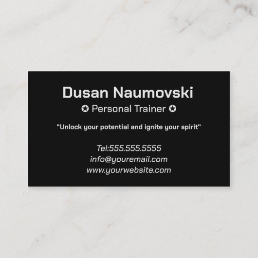 Professionele Fitness Gezondheid en Voeding Traine Visitekaartje (Achterkant)