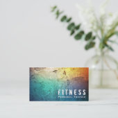 Professionele fitness Personal Trainer Color Grung Visitekaartje (Staand voorkant)