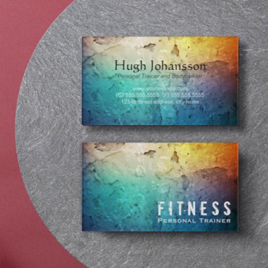 Professionele fitness Personal Trainer Color Grung Visitekaartje
