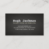 Professionele fitness Personal Trainer Dumbbell Visitekaartje (Achterkant)