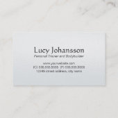 Professionele fitness Personal Trainer Dumbbell Visitekaartje (Achterkant)