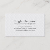 Professionele fitness Personal Trainer eenvoudig w Visitekaartje (Achterkant)