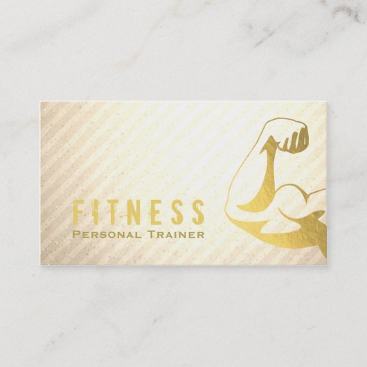 Professionele fitness Personal Trainer Gold Musea Visitekaartje (Voorkant)