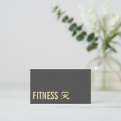 Professionele fitness personal trainer logo visitekaartje (Staand voorkant)