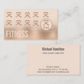 Professionele fitness personal trainer logo visitekaartje (Voorkant / Achterkant)