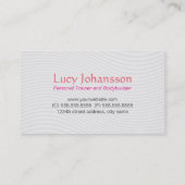 Professionele fitness Personal Trainer Pink & Gold Visitekaartje (Achterkant)