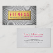 Professionele fitness - persoonlijk trainer zwart/ visitekaartje (Voorkant / Achterkant)