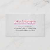 Professionele fitness - persoonlijk trainer zwart/ visitekaartje (Achterkant)