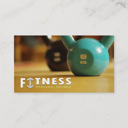 Professionele fitness - trainer Kettlebell Visitekaartje (Voorkant)