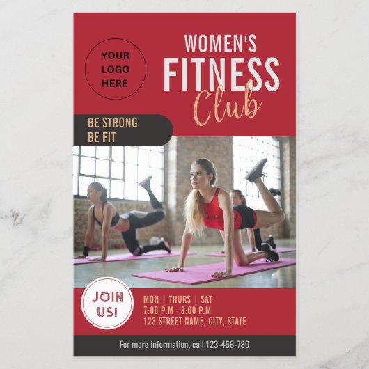 Professionele fitnessclub voor vrouwen flyer (Voorkant)