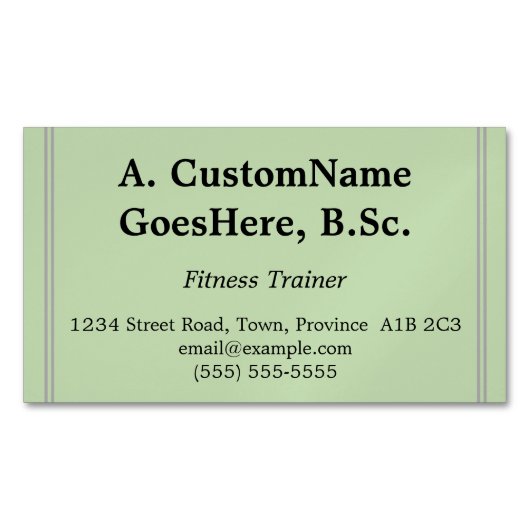 Professionele fitnesstrainer Visitekaartje Magnetisch Visitekaartje (Voorkant)