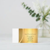 Professionele Flared Gold aangepaste foto Visitekaartje (Staand voorkant)