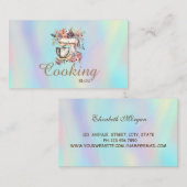 Professionele, Floral Mixer, Holographic koken Visitekaartje (Voorkant / Achterkant)