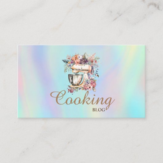 Professionele, Floral Mixer, Holographic koken Visitekaartje (Voorkant)