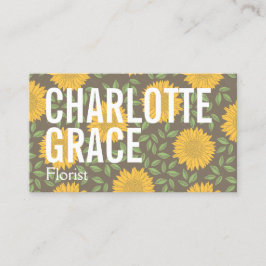Professionele Florist Vloer Gepersonaliseerd Visitekaartje
