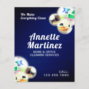 Professionele flyer met reinigingsbellen