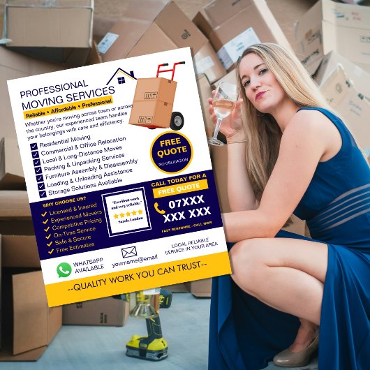 Professionele Flyer Template voor Verhuisbedrijven