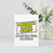 Professionele forensisch wetenschapper .. grap briefkaart (Staand voorkant)