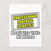 Professionele forensisch wetenschapper .. grap briefkaart (Voorkant)