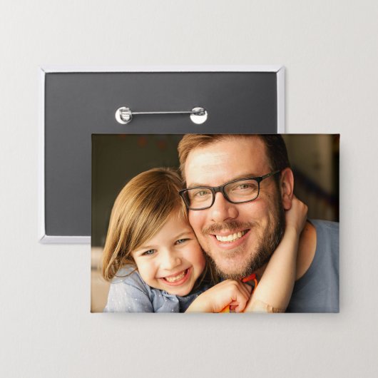 Professionele foto 3,5" x 2,5" rechthoek button (Voorkant / Achterkant)