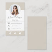 Professionele foto Beige Terracotta Visitekaartje (Voorkant / Achterkant)