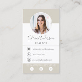 Professionele foto Beige Terracotta Visitekaartje