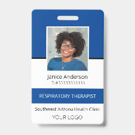 Professionele Foto Blauw Medewerker ID Badge