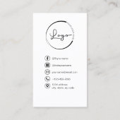 Professionele Foto Blush Roze QR Code Social Media Visitekaartje (Achterkant)