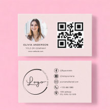 Professionele Foto Blush Roze QR Code Social Media