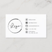 Professionele Foto Blush Roze QR Code Social Media Visitekaartje (Achterkant)