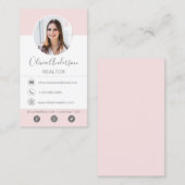 Professionele foto Blush roze Visitekaartje (Voorkant / Achterkant)