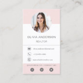 Professionele foto Blush roze Visitekaartje (Voorkant)