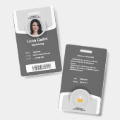 Professionele foto-ID-badge - Aanpassen met Logo Badge (Voor- en achterkant)