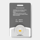 Professionele foto-ID-badge - Aanpassen met Logo Badge (Achterkant)