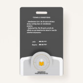 Professionele foto-ID-badge - Aanpassen met Logo Badge (Achterkant)