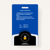 Professionele foto-ID-badge - Aanpassen met Logo Badge (Achterkant)