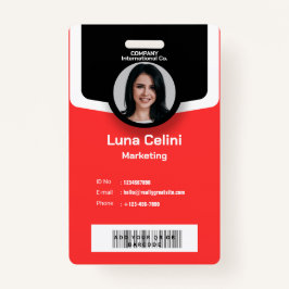 Professionele foto-ID-badge - Aanpassen met Logo Badge