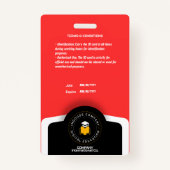 Professionele foto-ID-badge - Aanpassen met Logo Badge (Achterkant)