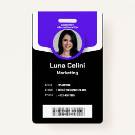 Professionele foto-ID-badge - Aanpassen met Logo Badge