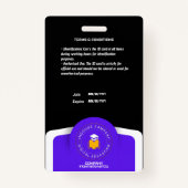 Professionele foto-ID-badge - Aanpassen met Logo Badge (Achterkant)