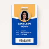 Professionele foto-ID-badge - Aanpassen met Logo Badge (Voorkant)