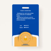 Professionele foto-ID-badge - Aanpassen met Logo Badge (Achterkant)