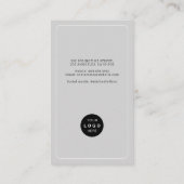 Professionele foto logo portret verticaal visitekaartje (Achterkant)