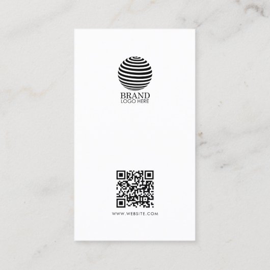 Professionele foto Logo QR Code Social Media Visitekaartje (Achterkant)
